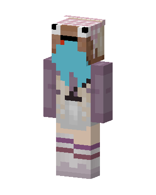 Froggy Hoodie Girl skin, 3D preview