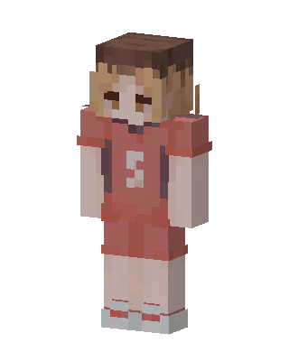 Red Athlete Girl skin, 3D preview