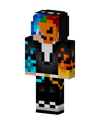 Rainbow Pumpkin Hoodie skin, 3D preview