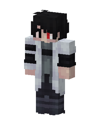 White Anime Boy skin, 3D preview
