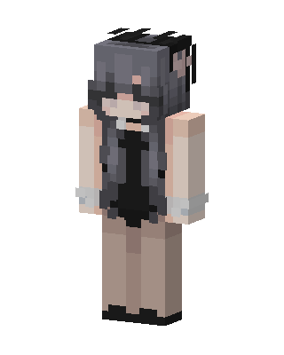 Gray Emo Girl Minecraft skin