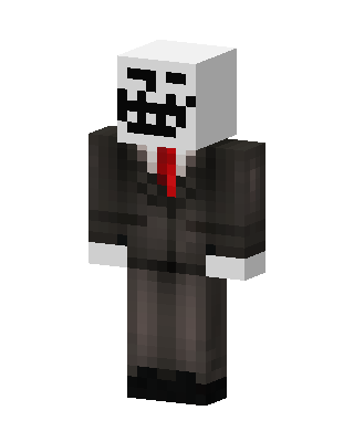 Black Masked Villain Boy Minecraft black skin