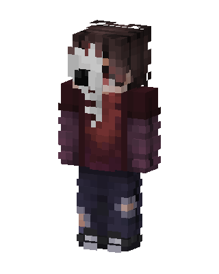 Brown Masked Emo Boy skin, 3D preview