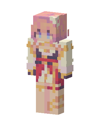 Pink Cutie Girl skin, 3D preview