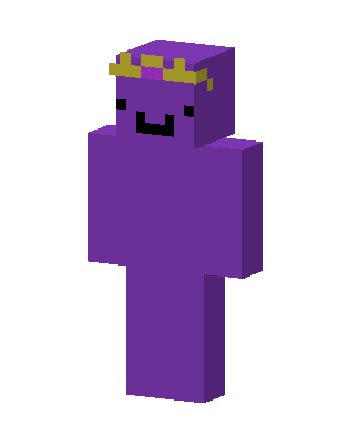 Purple Guy Crown skin, 3D preview
