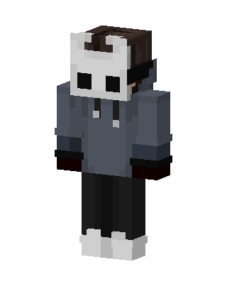 Gray Masked Suit Boy skin, 3D preview