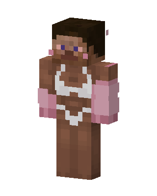 Brown Cutie Girl Minecraft pastel skin