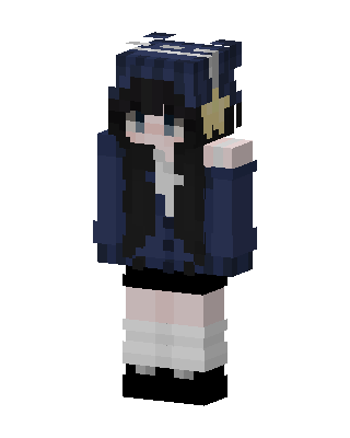 Blue Student Girl Minecraft skin