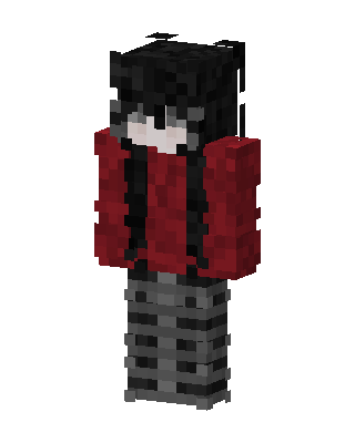 Black Anime Girl skin, 3D preview