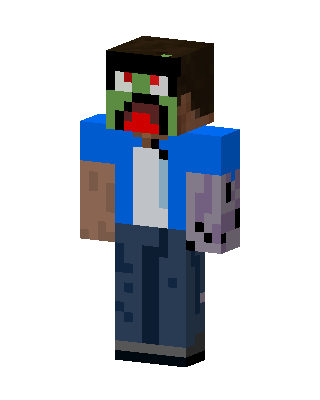 Blue Zombie Boy skin, 3D preview