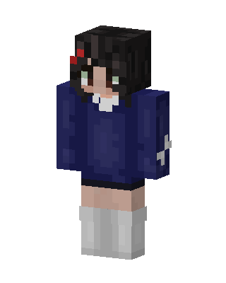 Navy Sweater Girl Minecraft skin