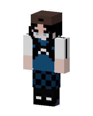 Blue Player Girl skin, 3D preview