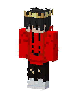 Crowned Red Hoodie skin, 3D preview