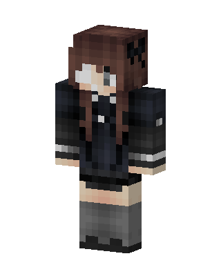 Gothic Eyepatch Girl skin, 3D preview