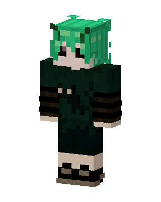 Green Anime Girl Minecraft skin