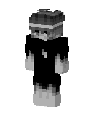 Monochrome Hoodie skin, 3D preview