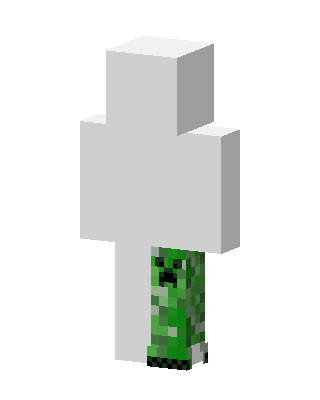 Creeper Legs skin, 3D preview