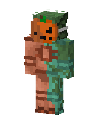 Pumpkin Zombie skin, 3D preview