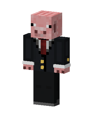 Pig In Suit skin, 3D preview