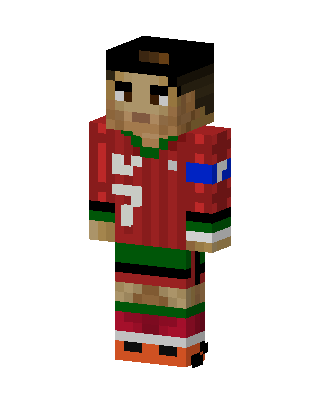 Red Soccer Player skin, 3D preview