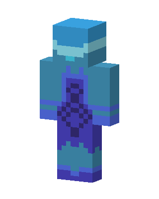 Blue Overalls skin, 3D preview