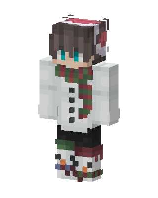White Holiday Girl skin, 3D preview