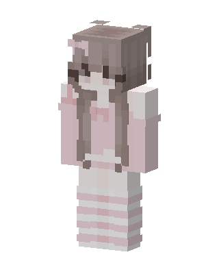 Pink Anime Girl skin, 3D preview
