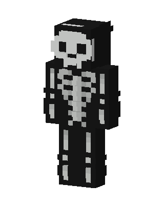 Skeleton Hoodie skin, 3D preview