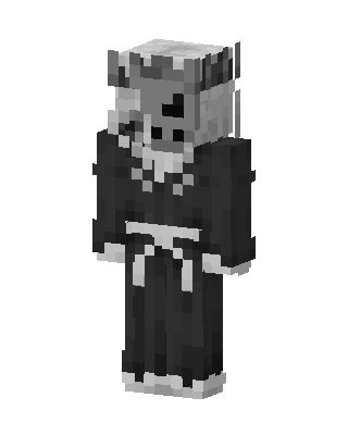 Skeleton Monk skin, 3D preview