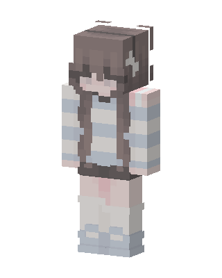 Gray Cutie Girl skin, 3D preview