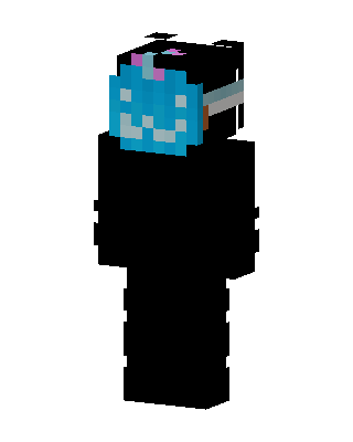 Black Masked Gamer skin, 3D preview
