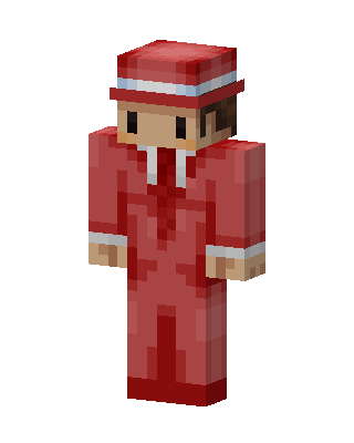 Red Holiday Boy Minecraft skin