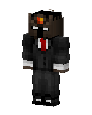 Suited Lava Head Minecraft skin