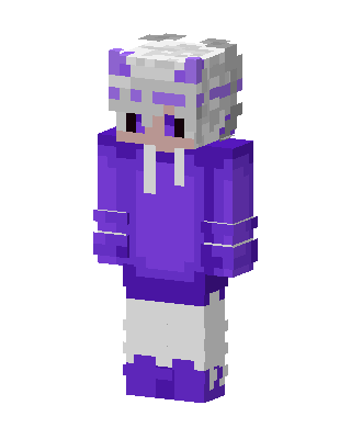 Purple Hoodie Cat Minecraft skin