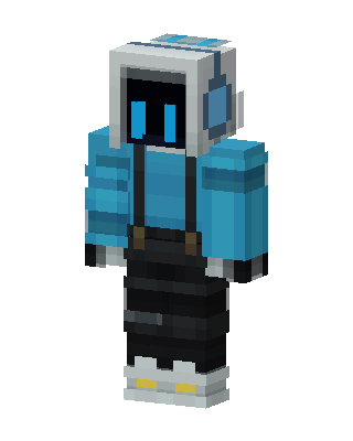 Blue Hood Gamer skin, 3D preview