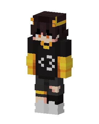 Golden Hoodie Boy skin, 3D preview