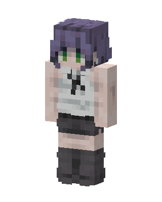 White Player Girl skin, 3D preview