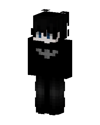 Bat Hoodie Boy skin, 3D preview