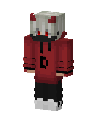 Red E-Girl Minecraft e-girl skin