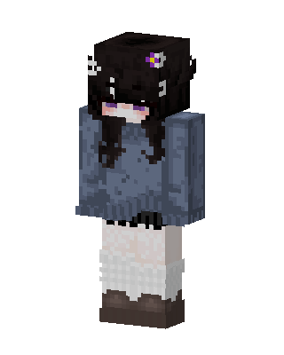 Cozy Flower Girl skin, 3D preview