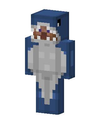 Shark Hoodie skin, 3D preview