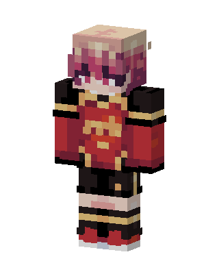 Red Anime Girl Minecraft skin