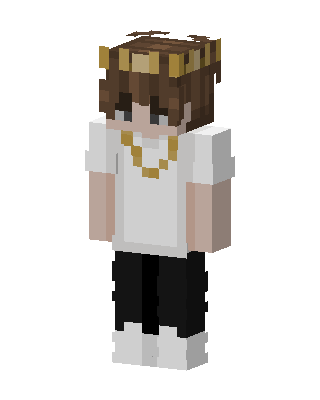 Golden Crown Boy skin, 3D preview