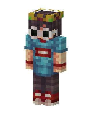 Crowned Skull Kid skin, 3D preview
