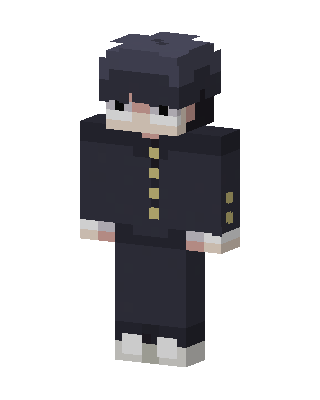 Black Student Boy skin, 3D preview