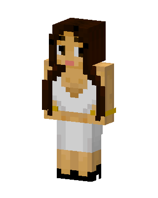 White Dress Girl skin, 3D preview