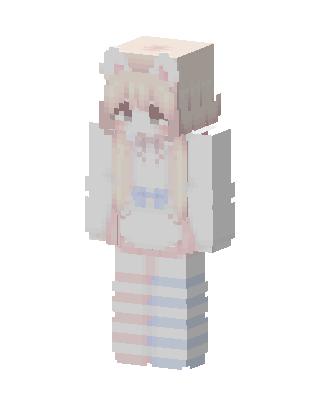 White Anime Girl Minecraft cat girl skin