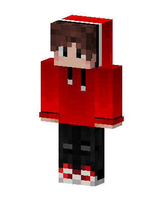 Red Hoodie Boy Minecraft skin