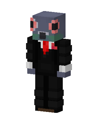 Black Villain Boy skin, 3D preview