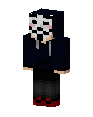 Masked Hoodie Boy skin, 3D preview
